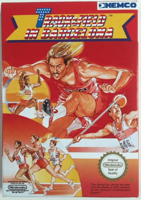 Track and Field In Barcelona box art for NES